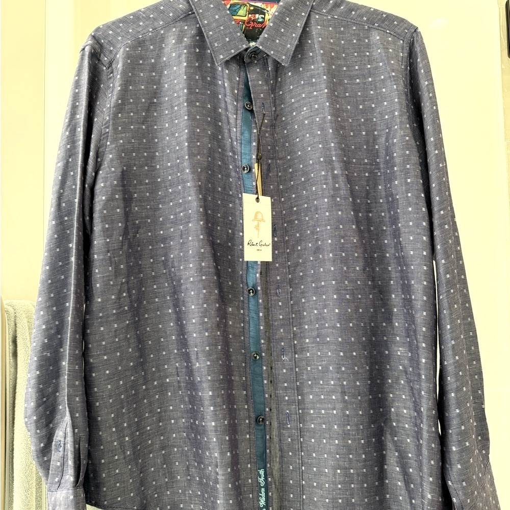 Men's Blue Robert Graham Shirt